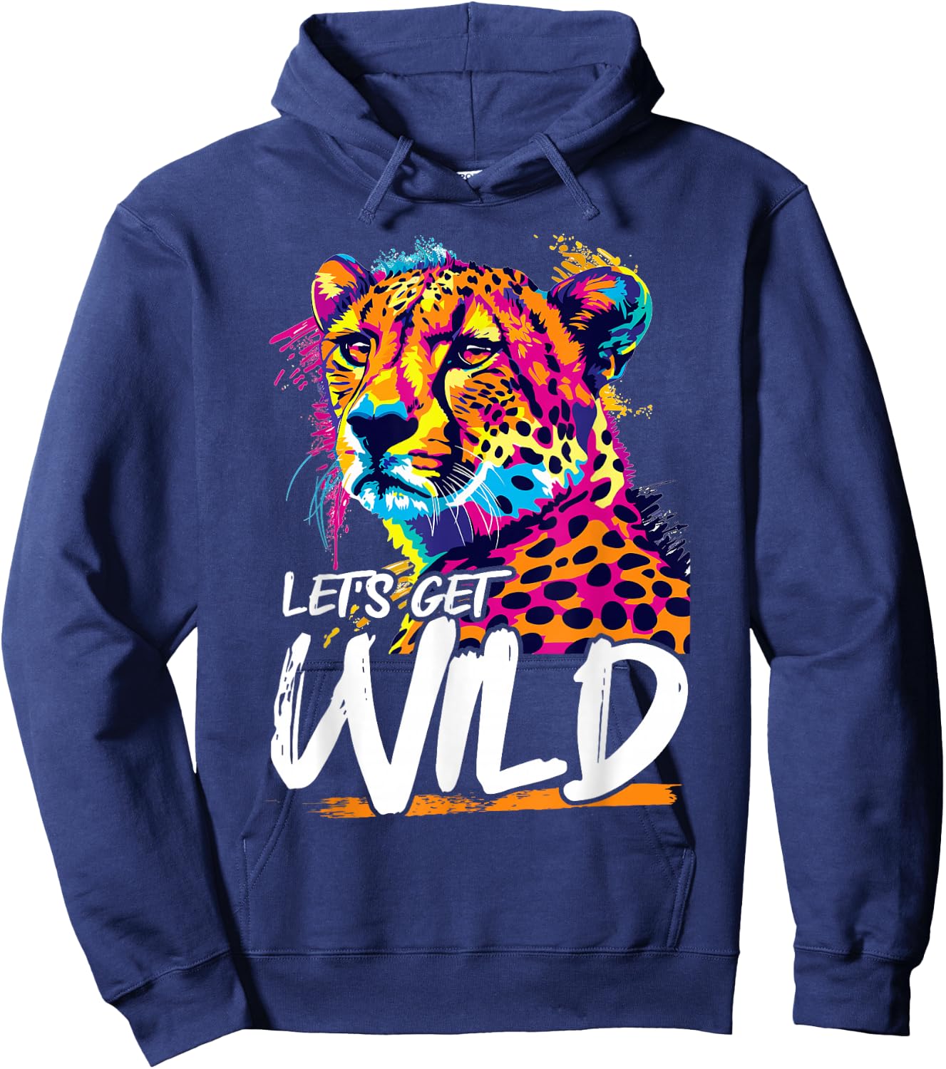 Funny Cheetah Animal Let´s get Wild Hoodie - Hoodie | Navy