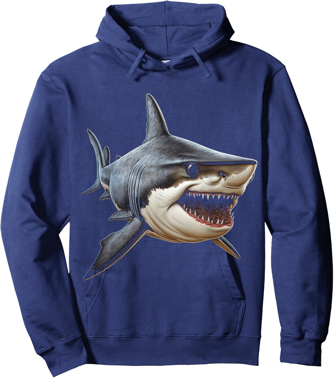 Shark Animal Motif Art Shark Hoodie - Hoodie | Navy