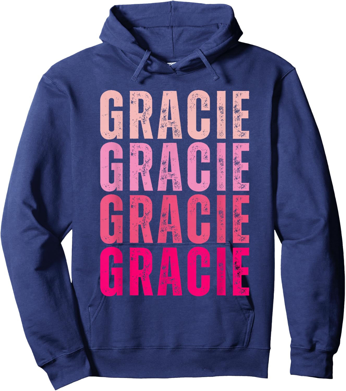 Personalized Name Gracie I Love Gracie Vintage Hoodie - Hoodie | Navy