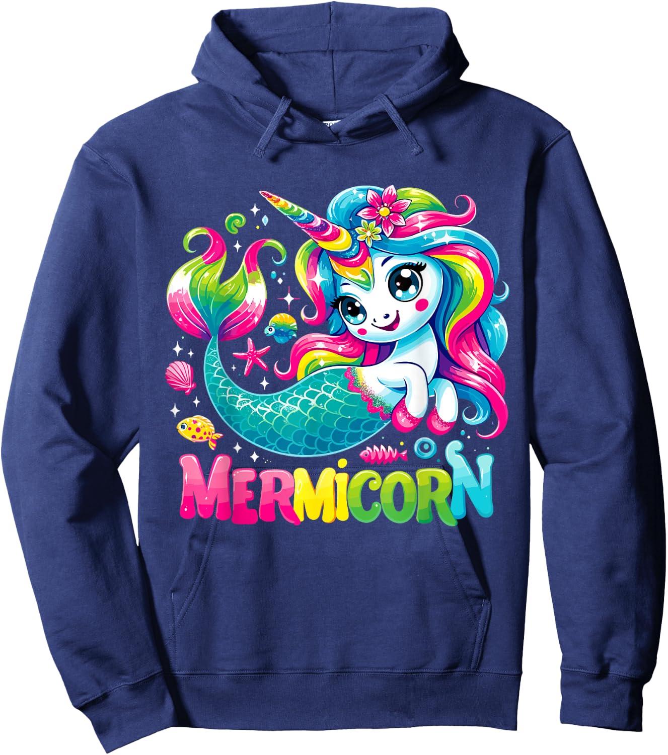 Unicorn Mermaid Mermicorn Hoodie - Hoodie | Navy