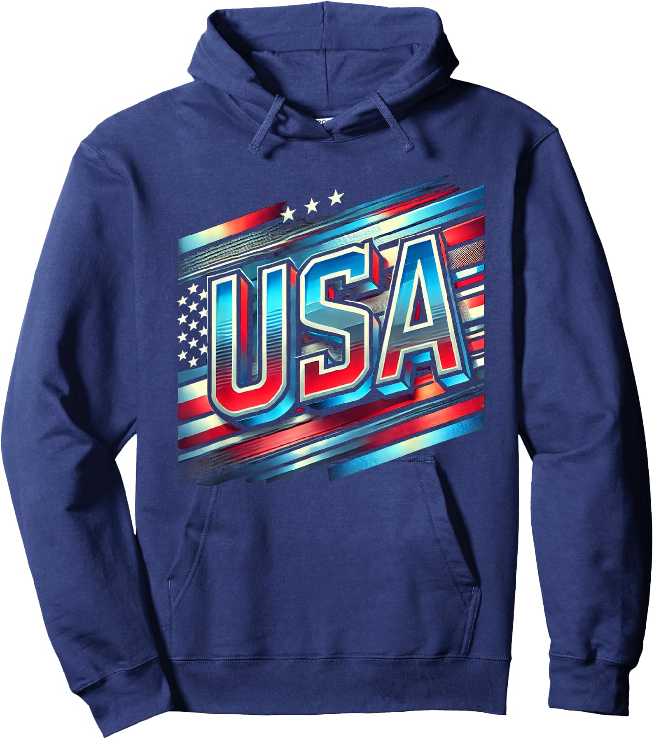 USA American Flag Patriotic Design Men Hoodie - Hoodie | Navy