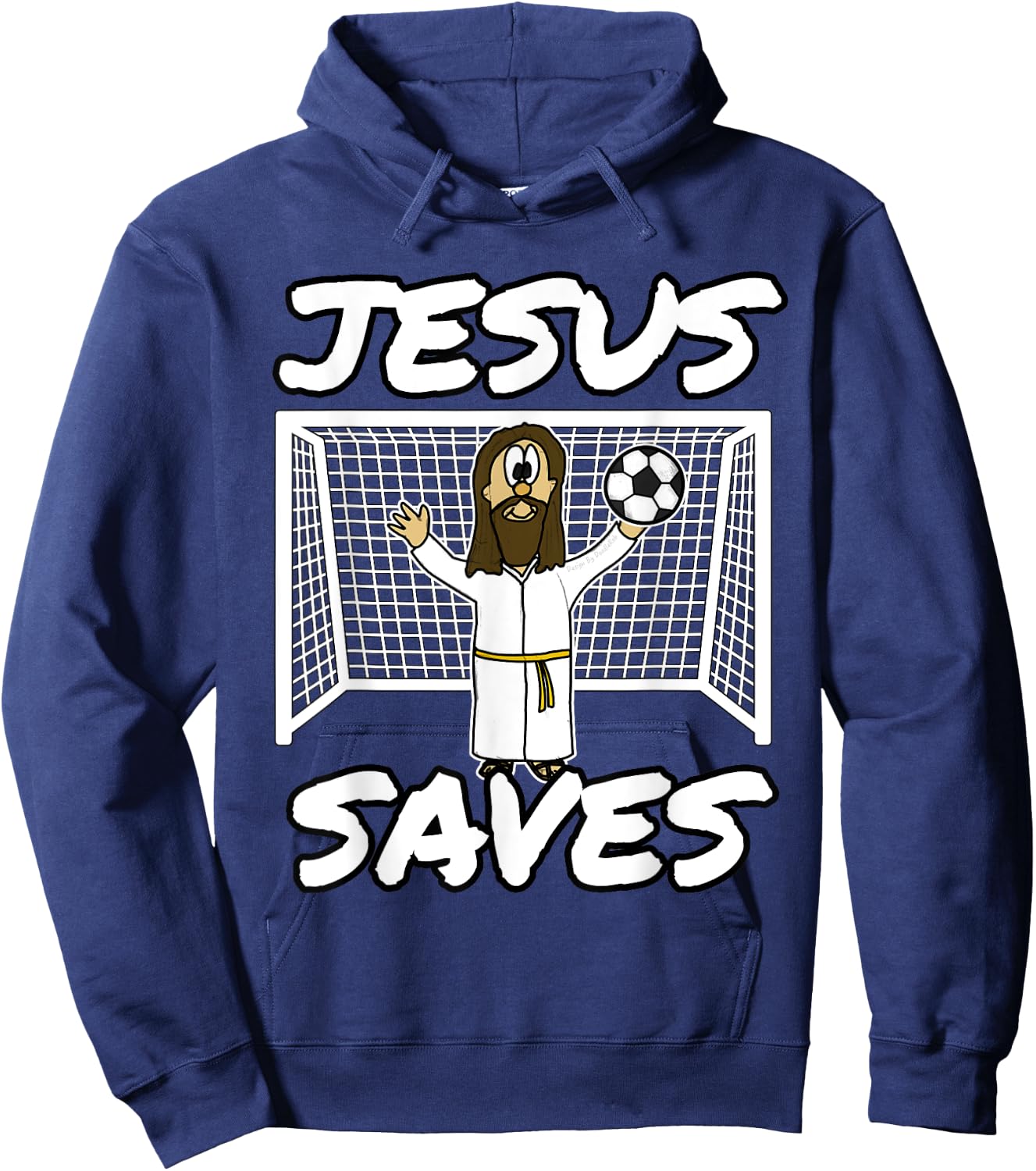 Jesus Saves Christian Football Church Soccer Hoodie - Hoodie | Navy