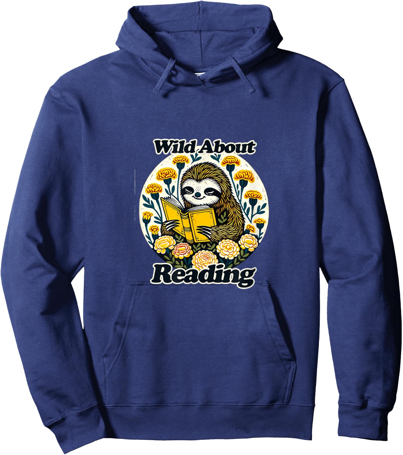 I love Reading Cute animals Cute Reading Sloth Hoodie - Hoodie | Navy