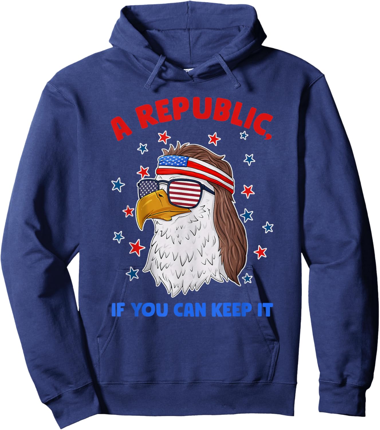 A Republic If You Can Keep It Funny Design Hoodie - Hoodie | Navy