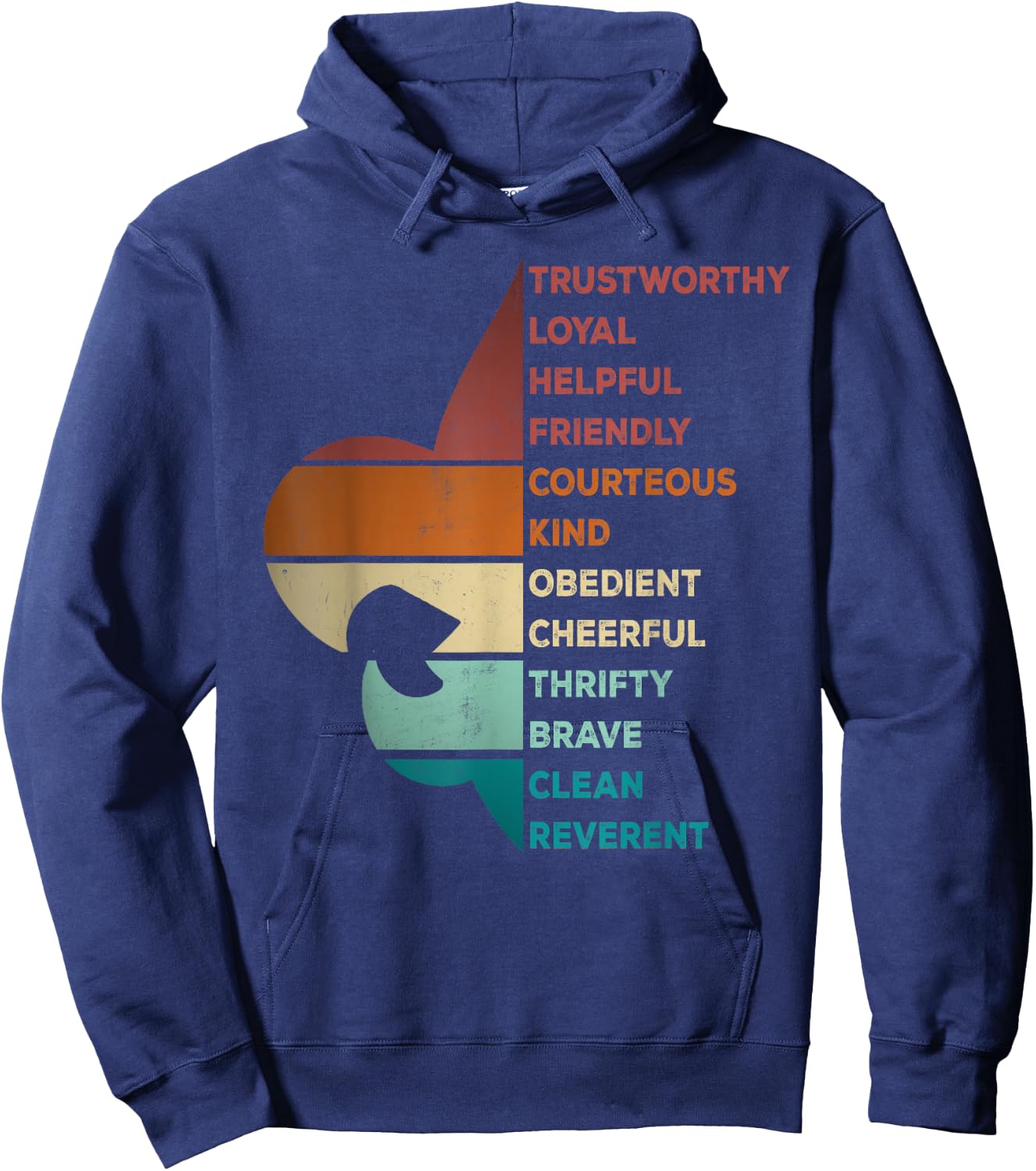 Cool Retro Vintage Style Scouting Law Hoodie - Hoodie | Navy
