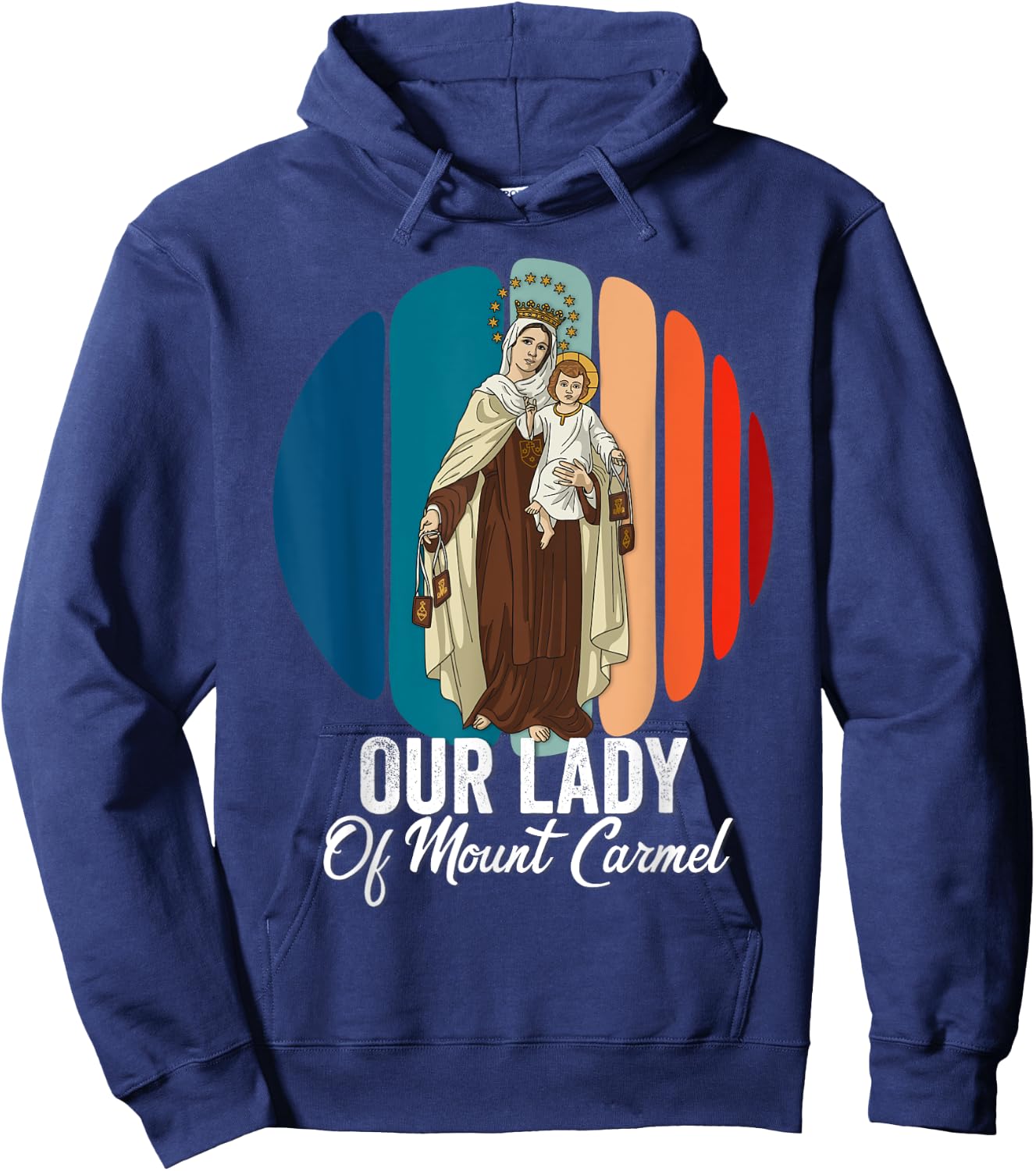 Our Lady of Mount Carmel Marian Catholic Hoodie - Hoodie | Navy
