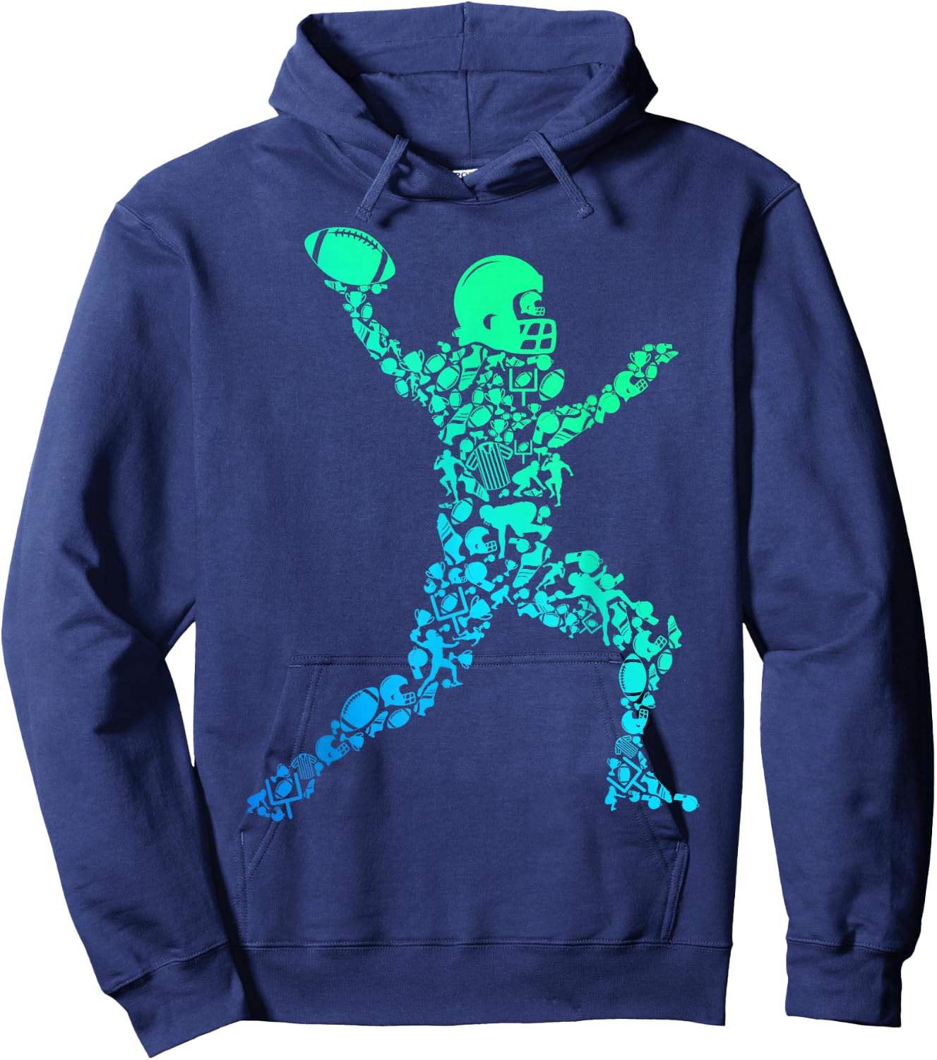 Football American Football Boys Kids Men Hoodie - Hoodie | Navy
