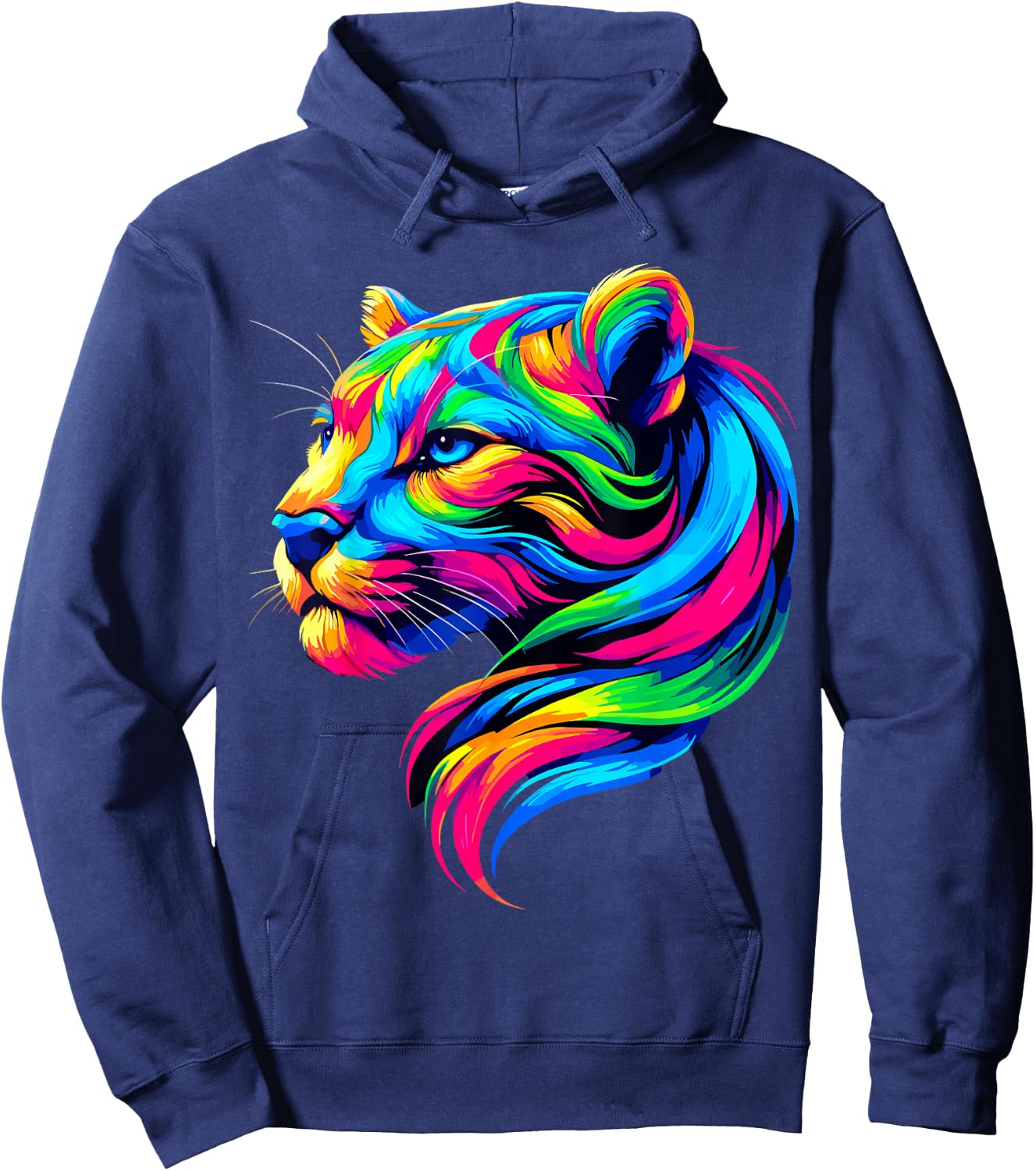Colorful Puma , Small, Black Hoodie - Hoodie | Navy