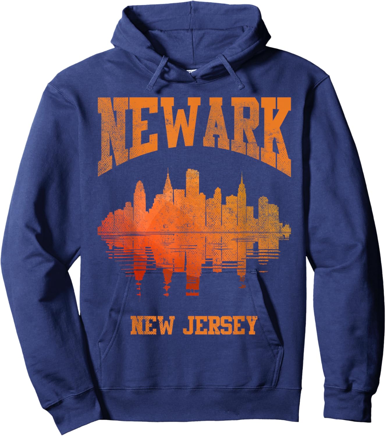 Newark New Jersey NJ | Skyline Hoodie - Hoodie | Navy