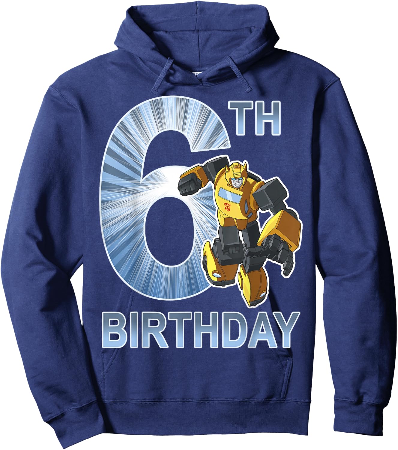 Transformers Bumblebee 6th Birthday Vintage Hoodie - Hoodie | Navy