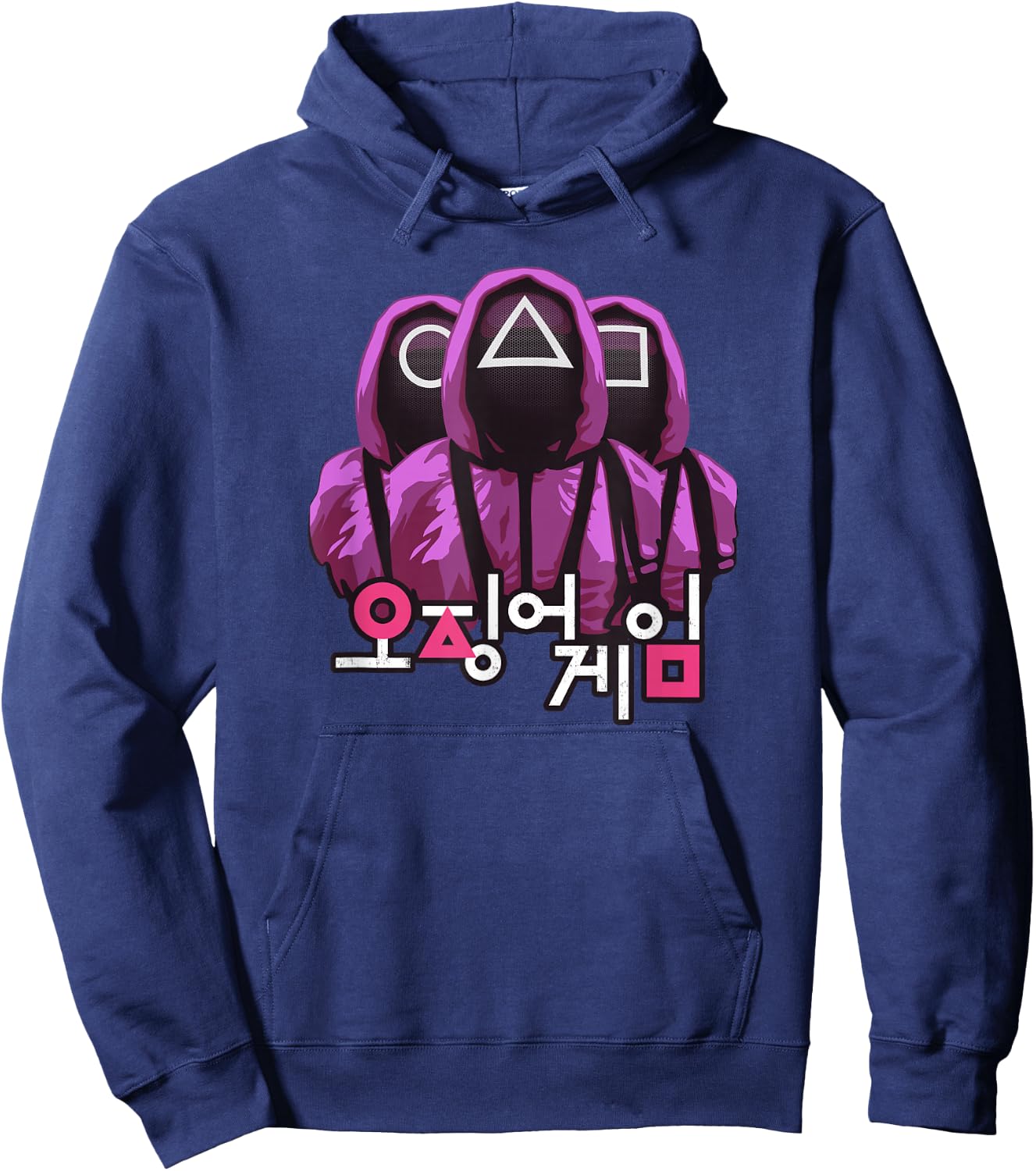 Squid Game Three Masked Guards Hoodie - Hoodie | Navy
