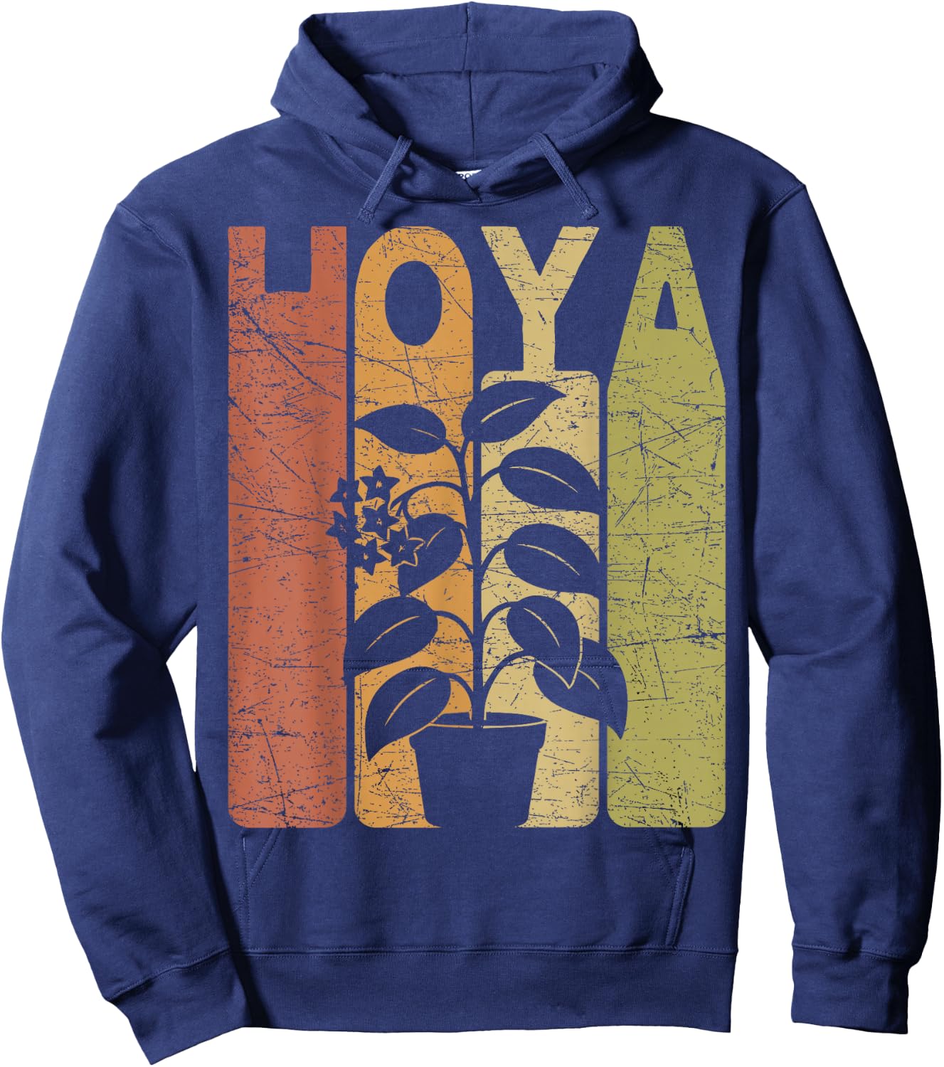 Hoya Vintage Botanist Retro Hoya Gardening Hoodie - Hoodie | Navy
