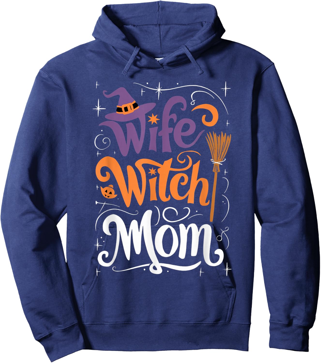 Funny Halloween Wife Witch Mom Hoodie - Hoodie | Navy
