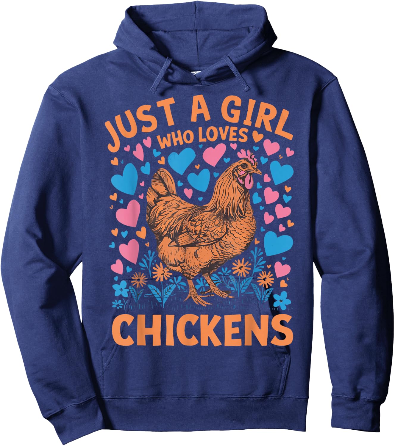 Just A Girl Who Loves Chickens Hoodie - Hoodie | Navy