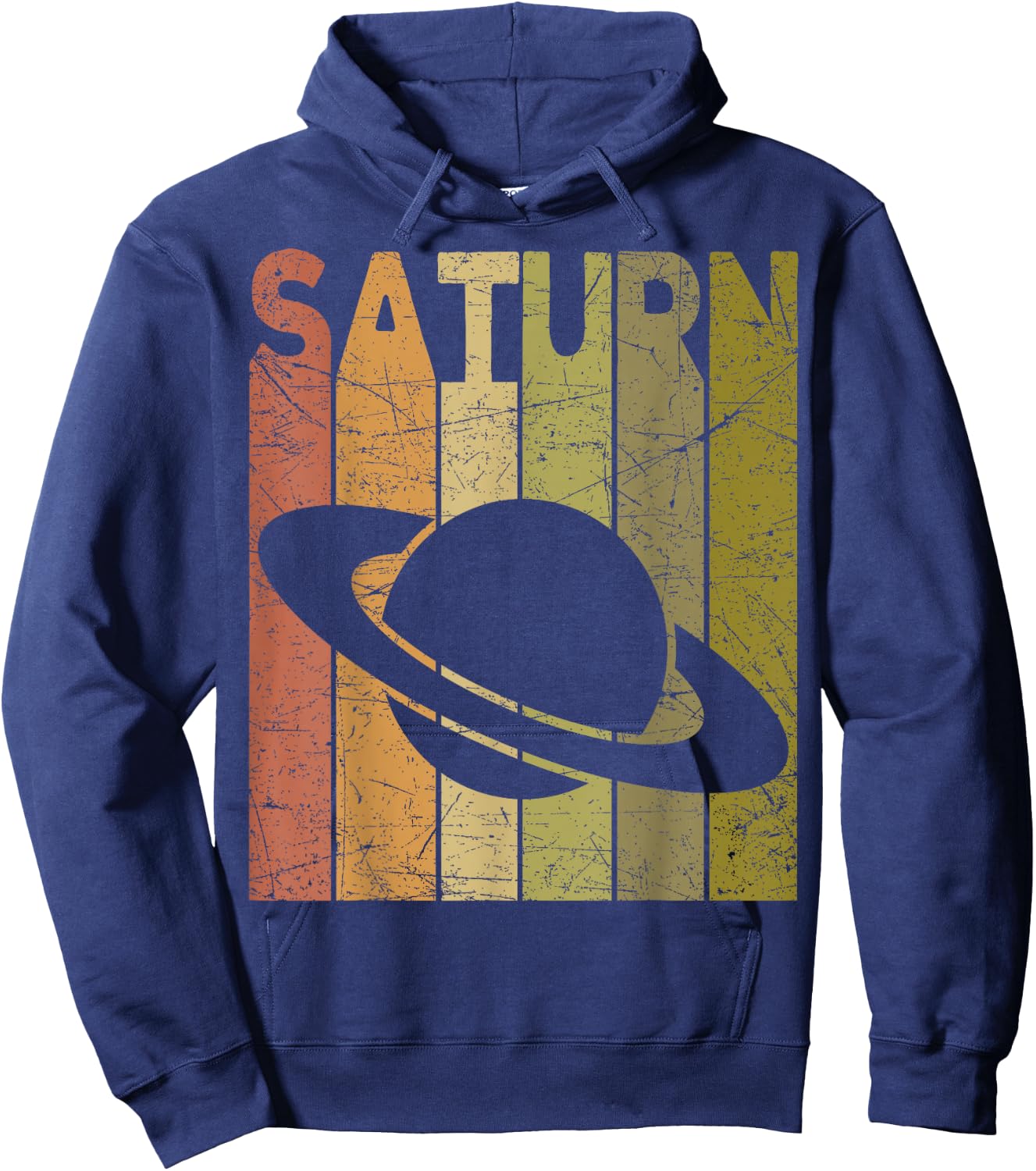 Saturn Vintage Saturn Planet Retro Space Nerd Hoodie - Hoodie | Navy