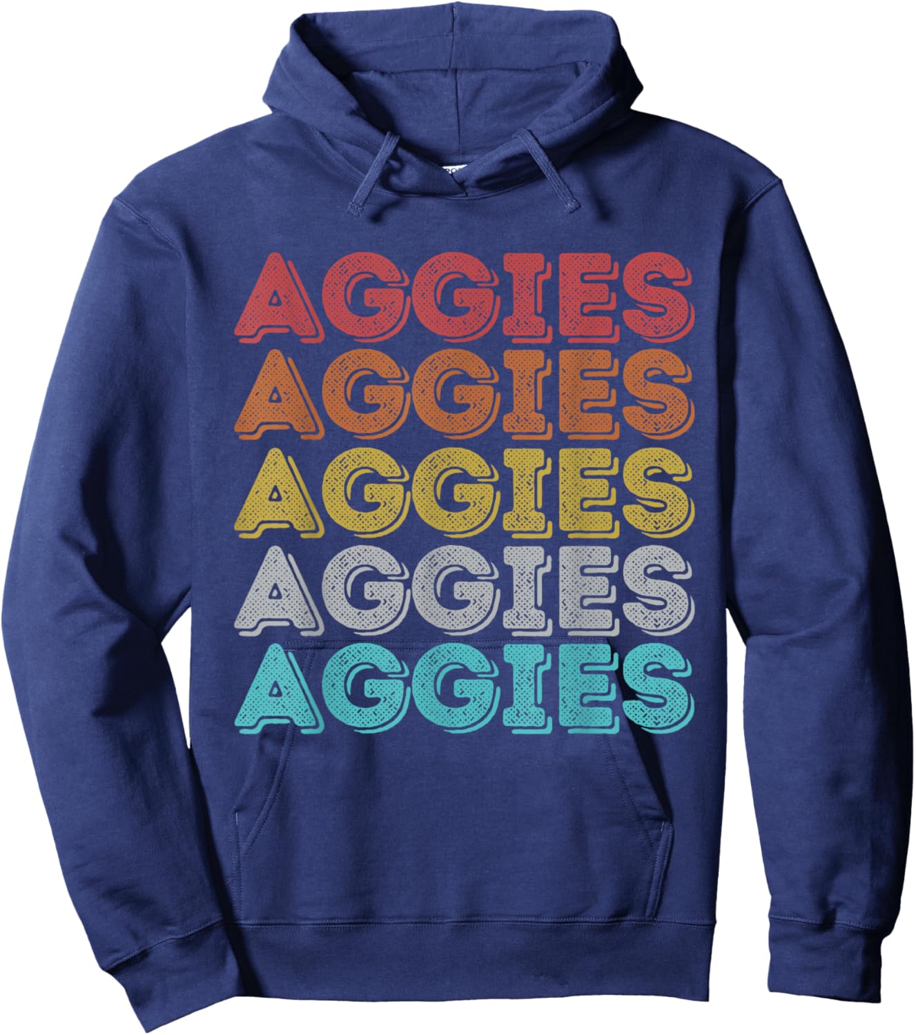 Vintage Retro Aggies Hoodie - Hoodie | Navy