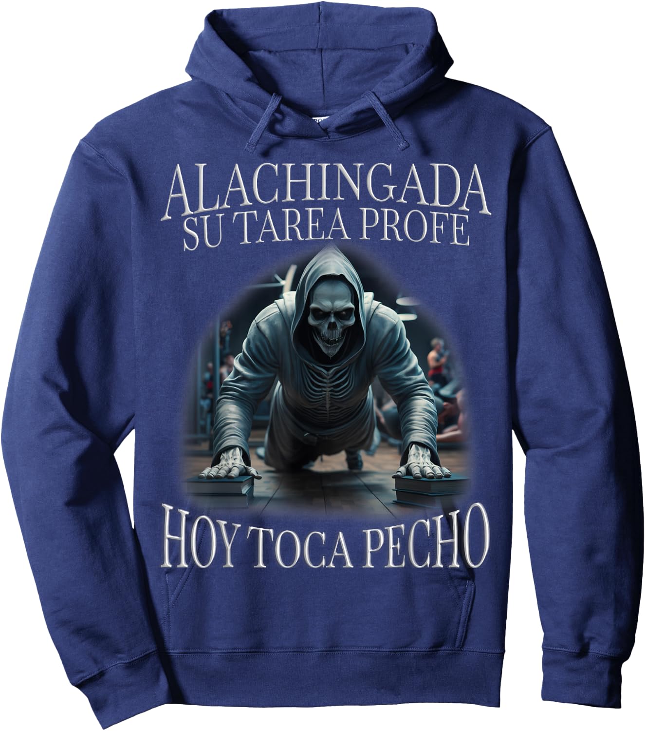 Hoy toca pecho: Calacas chidas gym Hoodie - Hoodie | Navy