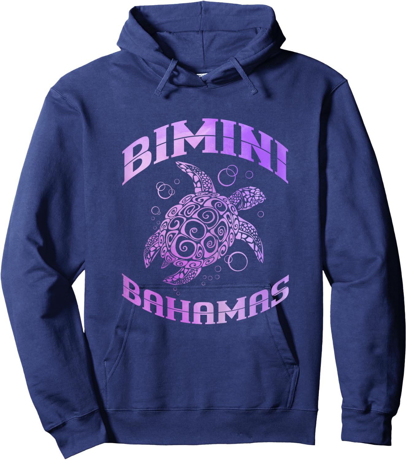 Bimini Bahamas Sea Turtle Beach Vacation Summer Hoodie - Hoodie | Navy