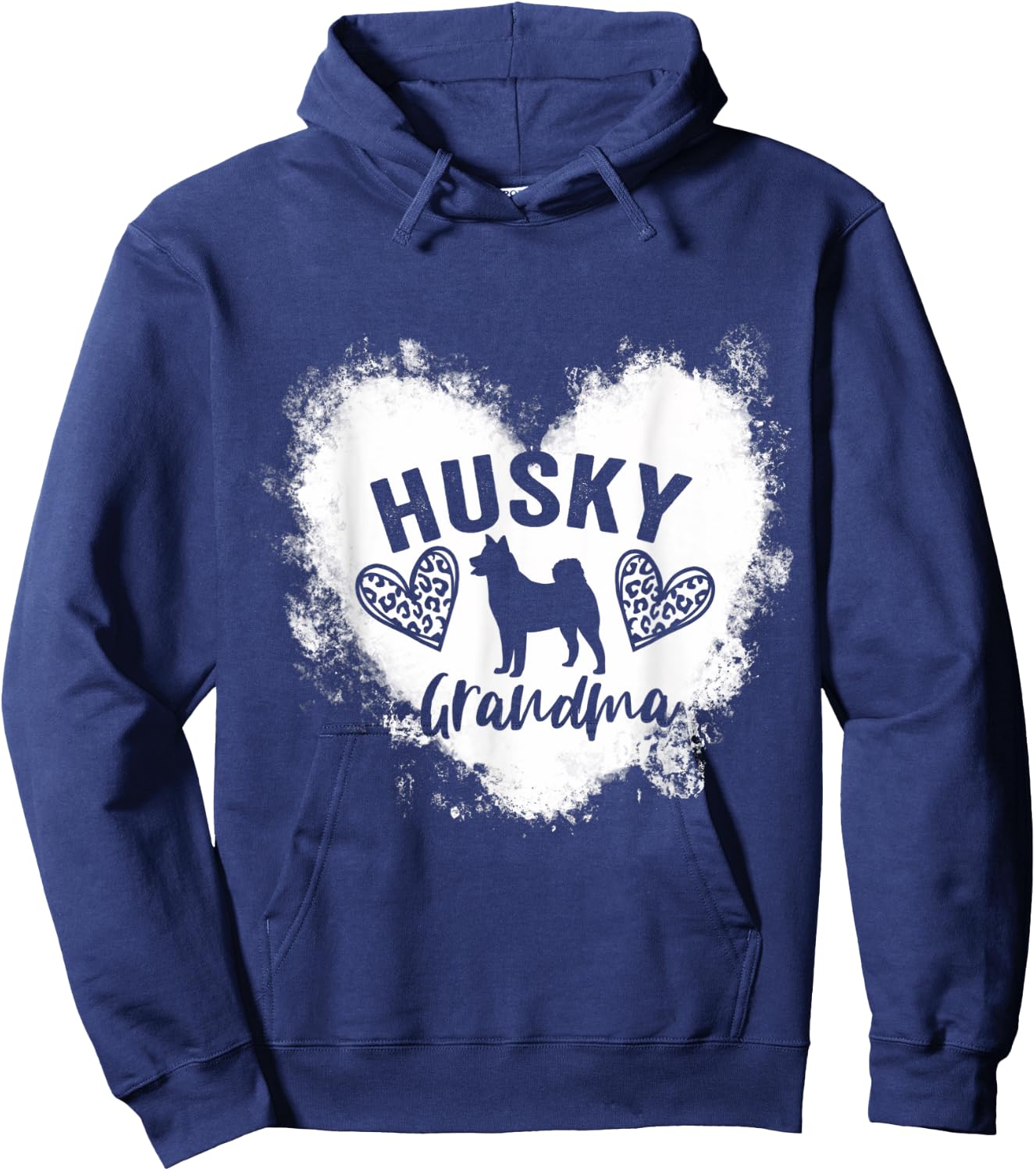 Husky Grandma Husky Nana Husky Dog Lover Hoodie - Hoodie | Navy