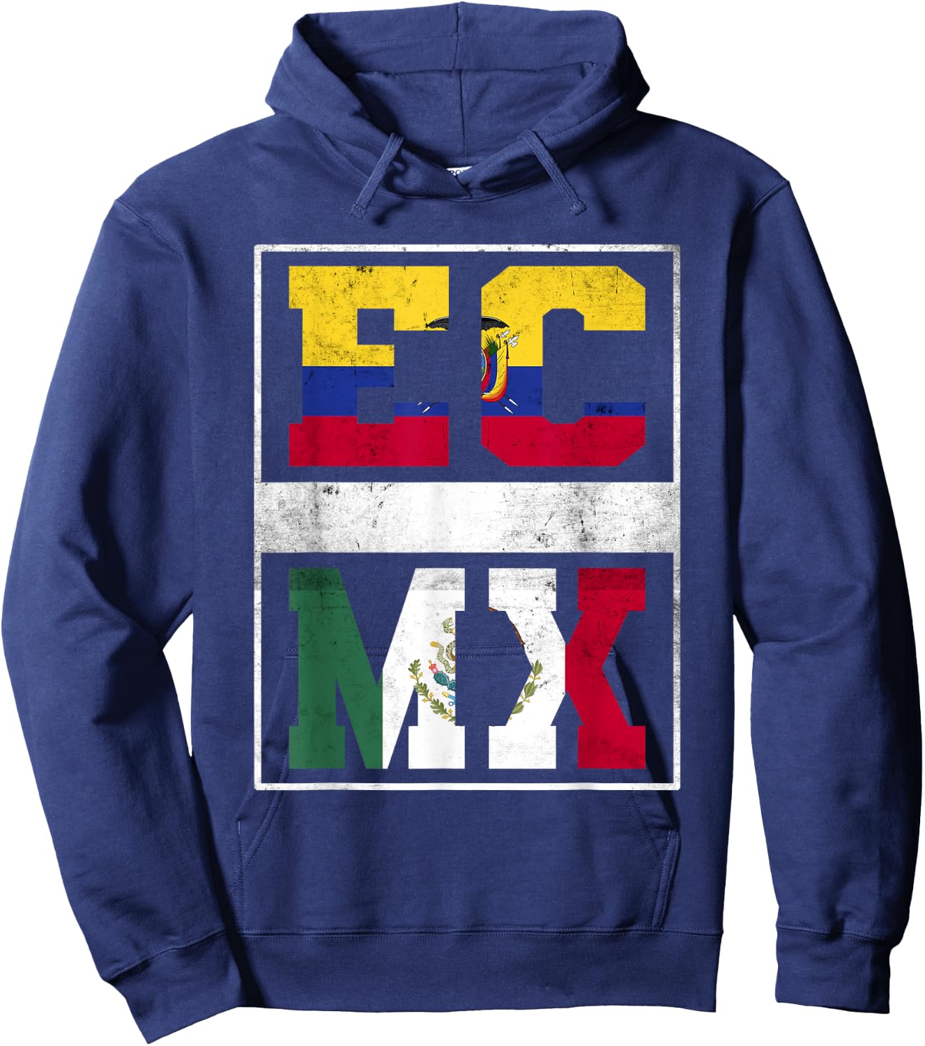 Ecuador and Mexico Mix Ecuadorian Mexican Roots Hoodie - Hoodie | Navy