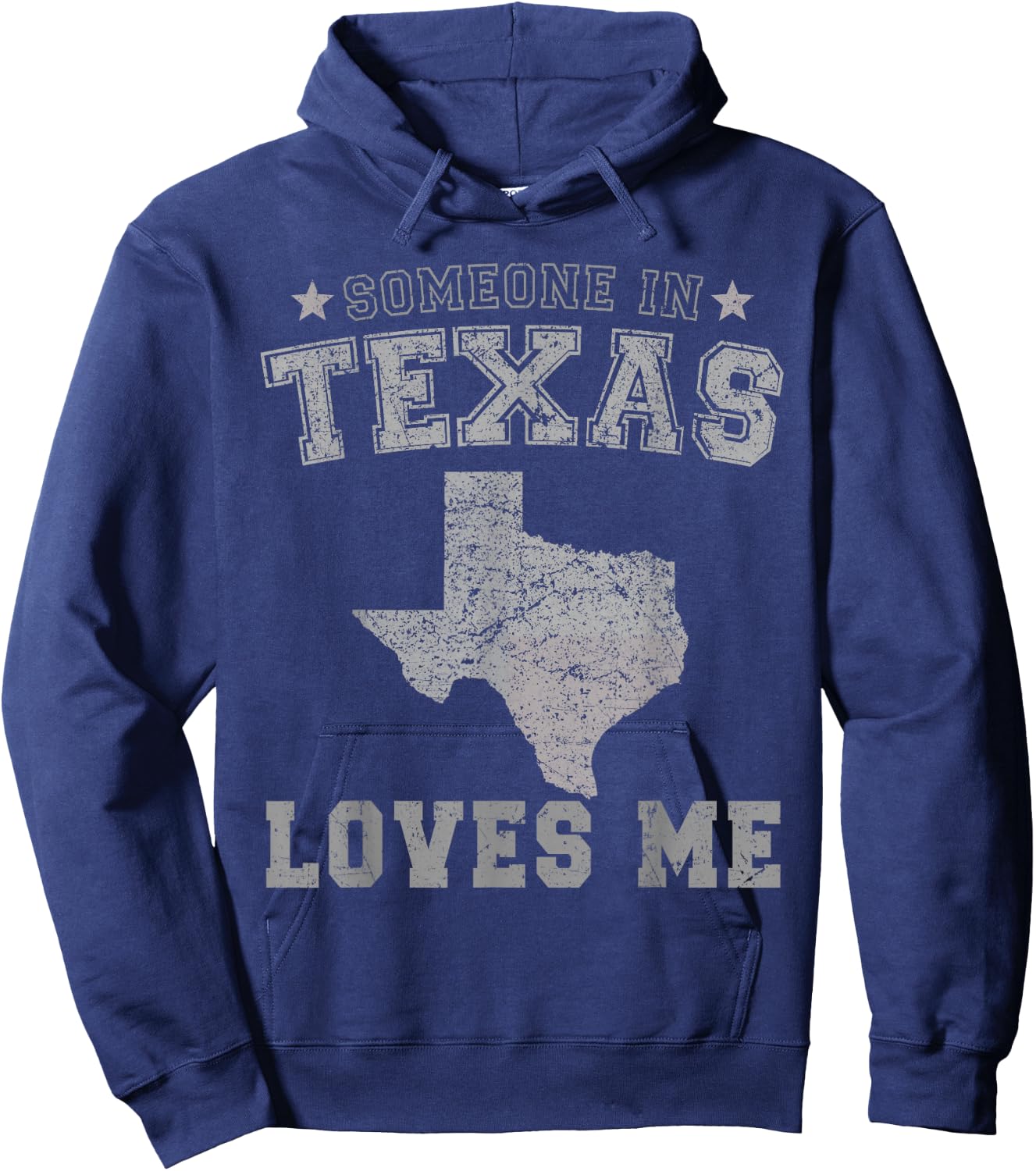 Someone in Texas Loves Me Heart Vintage State Hoodie - Hoodie | Navy