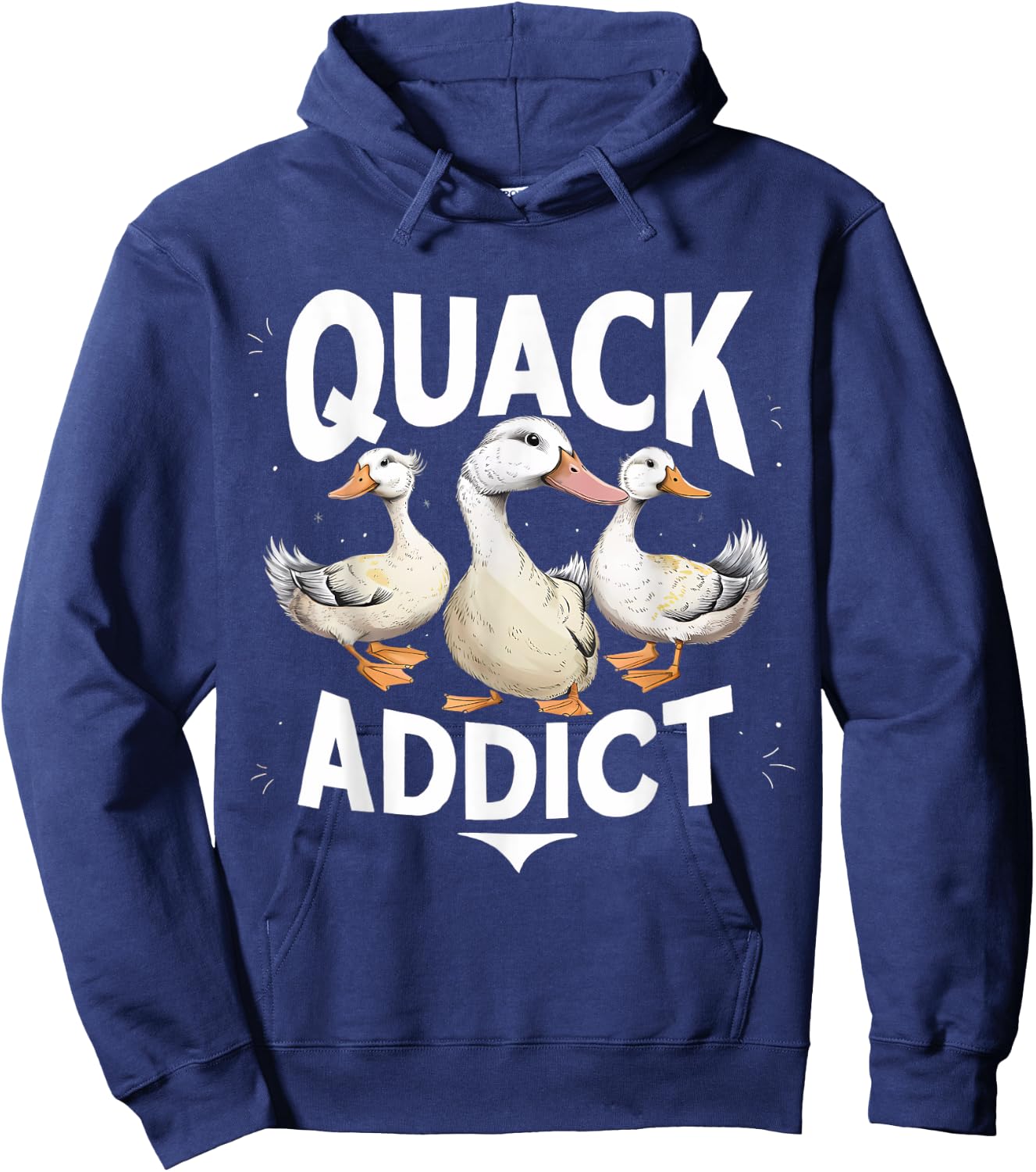 Quack Addict Funny Duck Lover Mallard Hoodie - Hoodie | Navy
