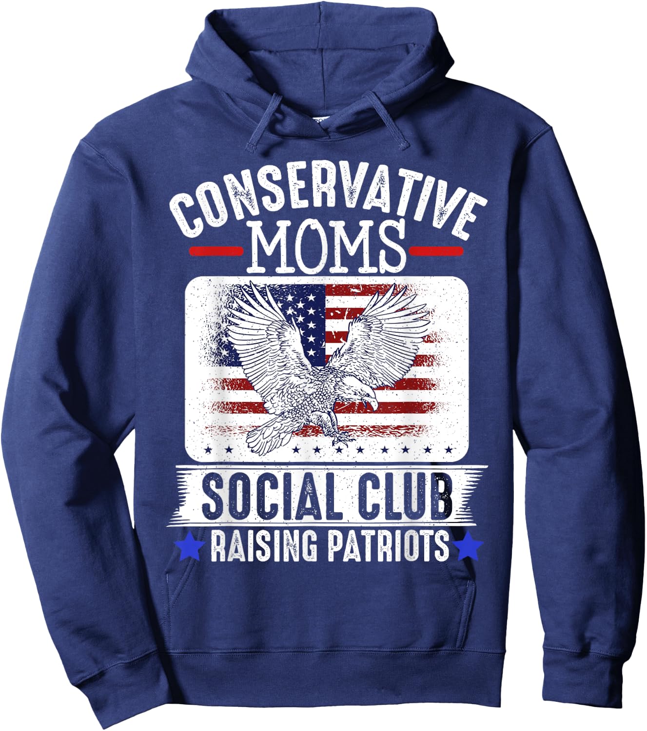 Conservative Moms Social Club Raising Patriots Hoodie - Hoodie | Navy