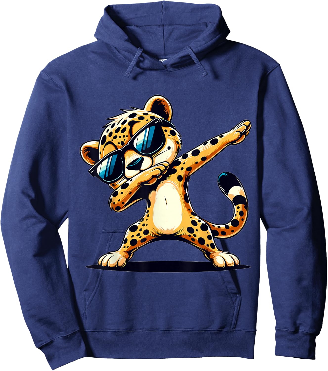 Dabbing Cheetah Sunglasses Cheetah Animal Hoodie - Hoodie | Navy