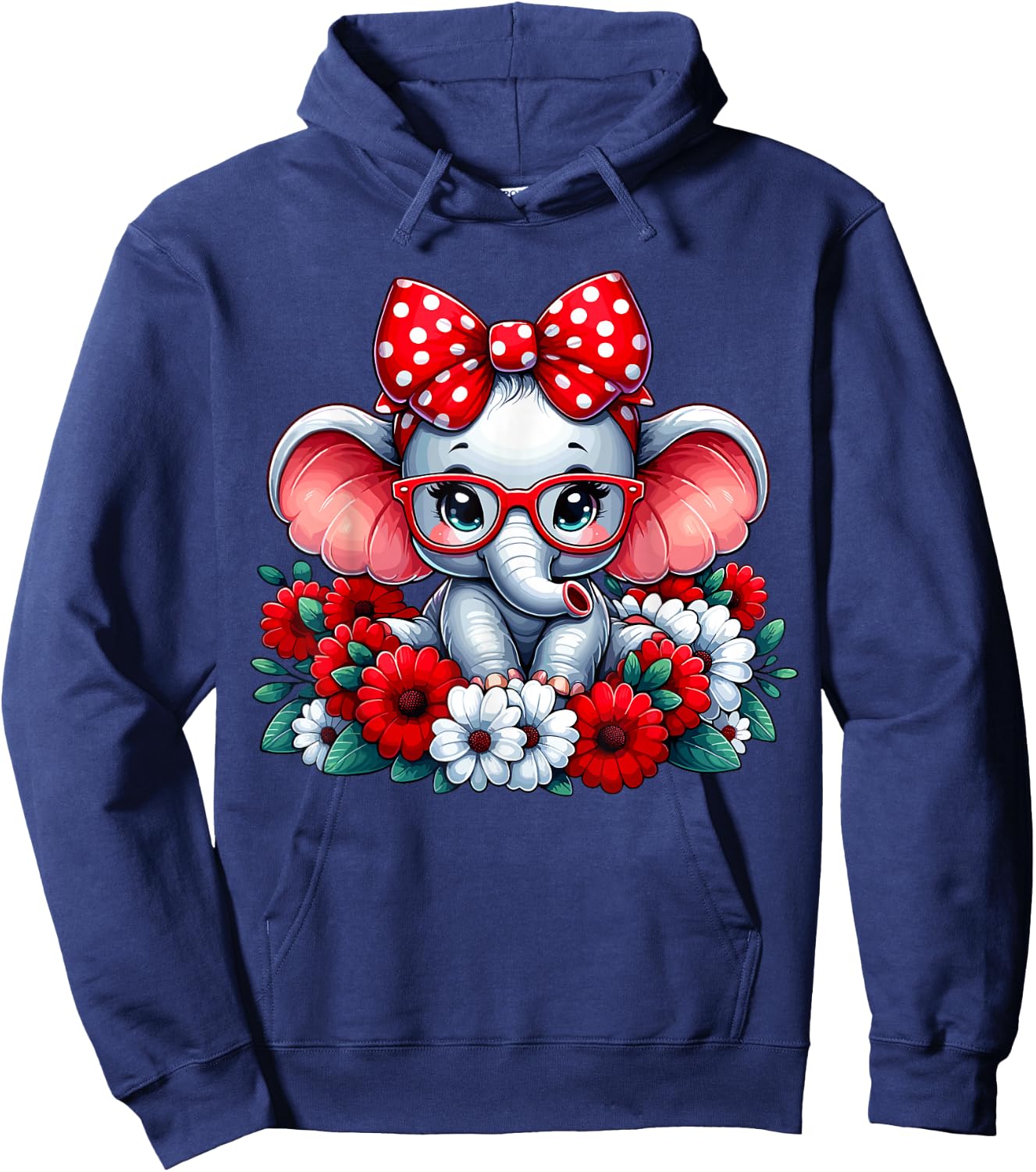 Elephant Flower Hoodie - Hoodie | Navy