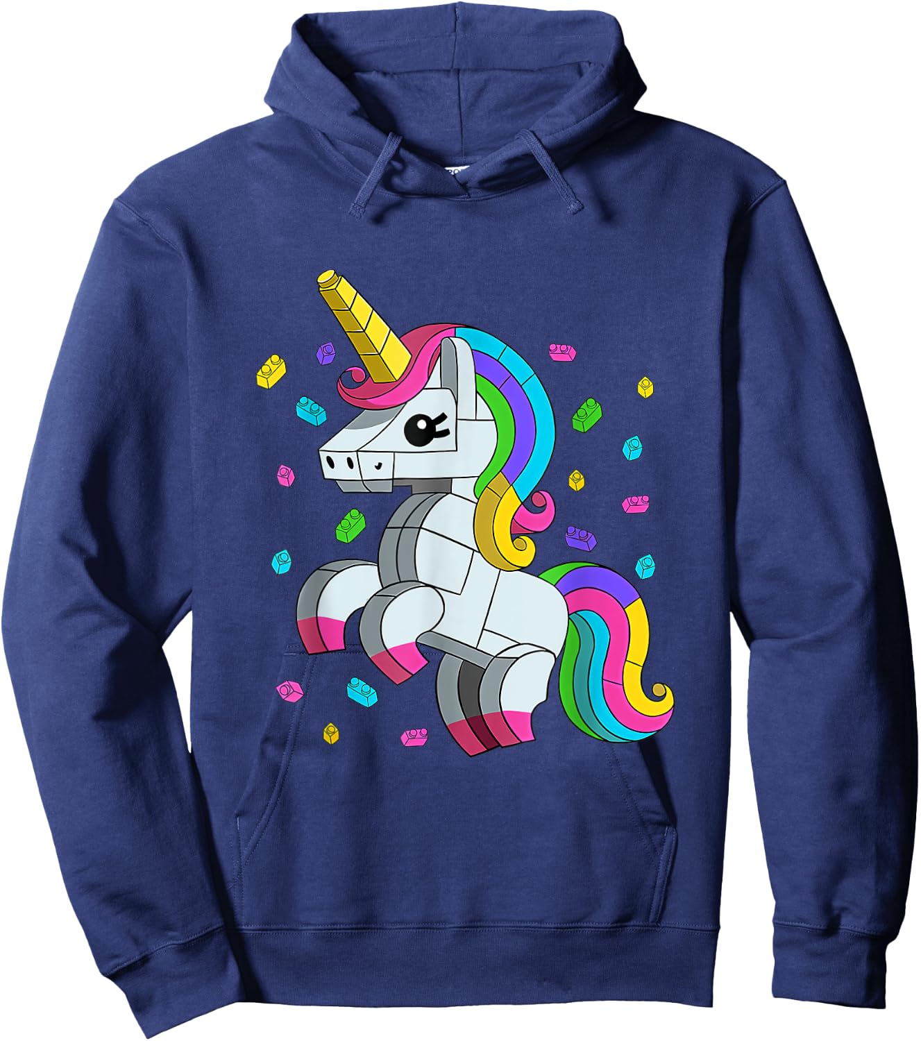 Unicorn Lover Master Builder Bricks Blocks Toys Hoodie - Hoodie | Navy