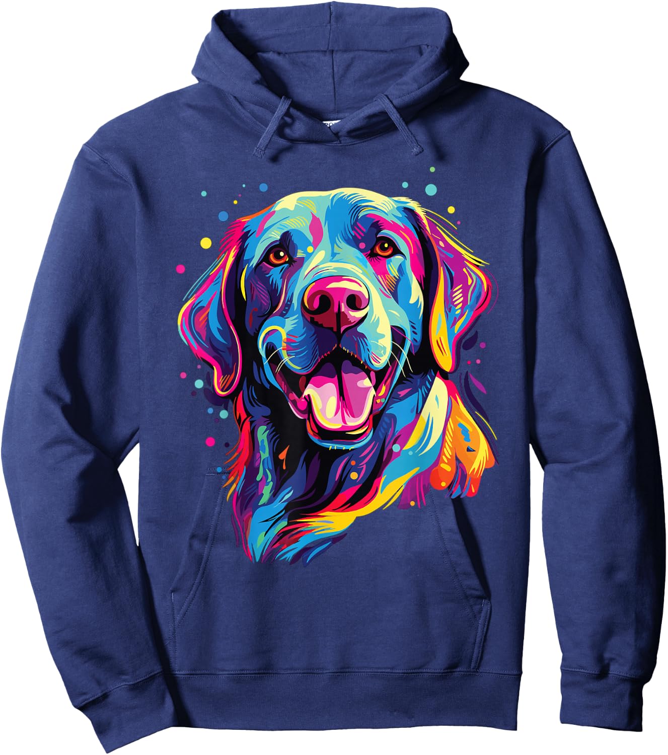 Watercolour Colourful Labrador Labbi Hoodie - Hoodie | Navy