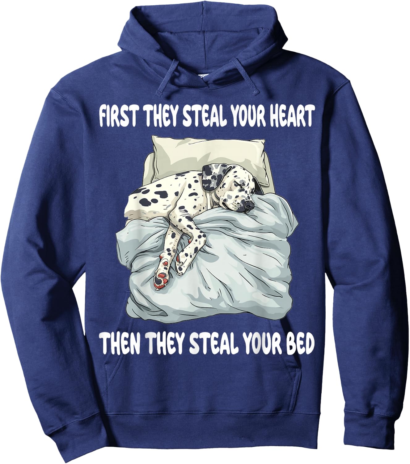 Dalmatian Sleeping Pajamas Nightgown Hoodie - Hoodie | Navy