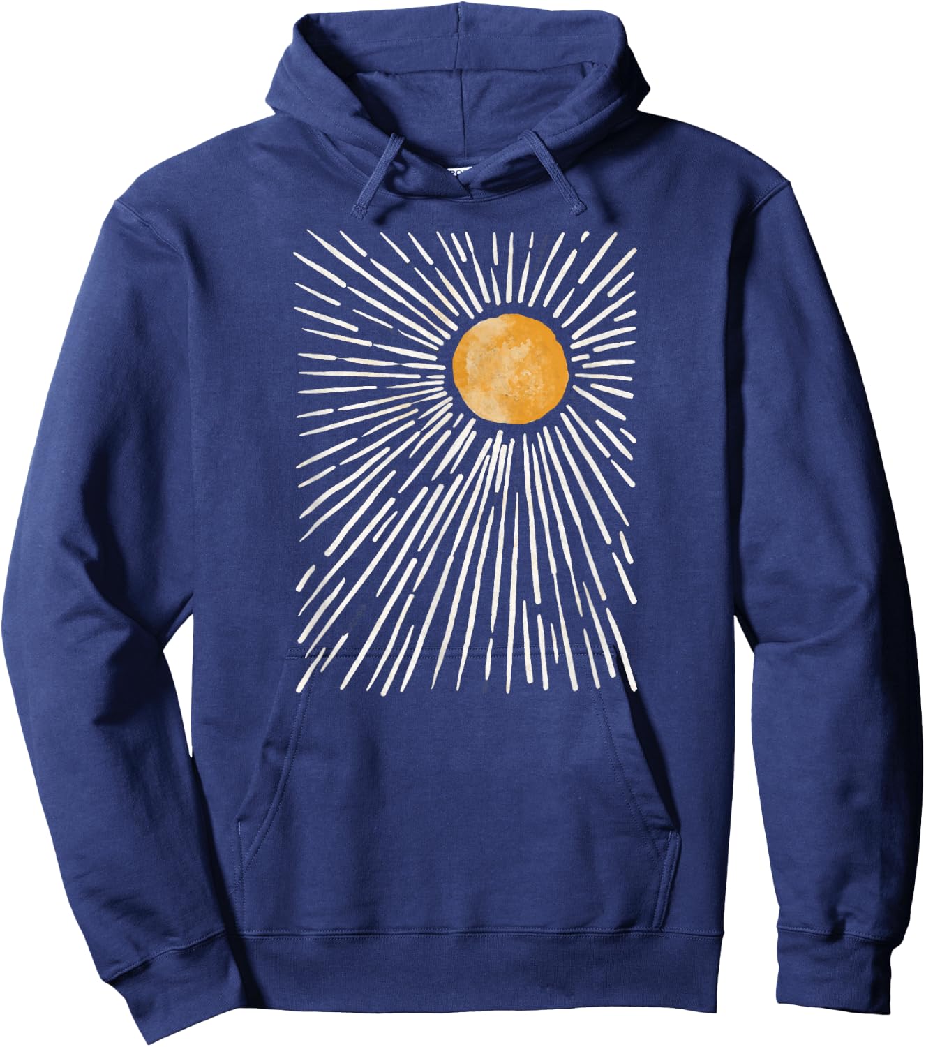 Sunburst Vintage Design Men Women Hoodie - Hoodie | Navy