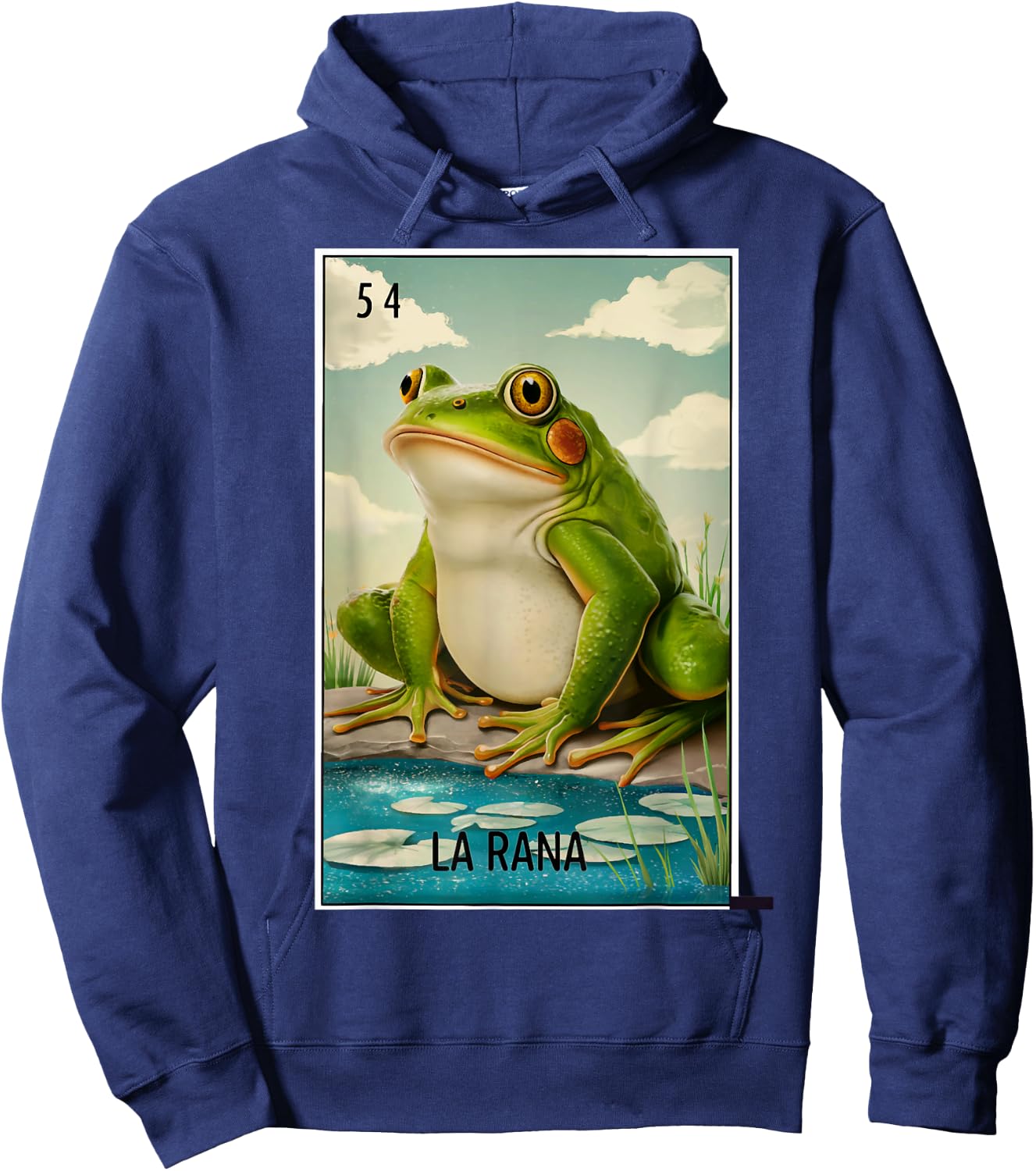 La Rana Card Mexican Lottery Card Hoodie - Hoodie | Navy
