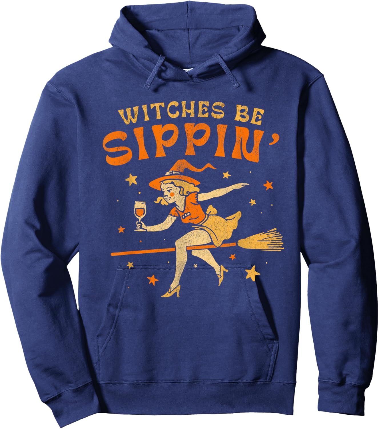 Witches Be Sippin' Halloween Holiday Spooky Hoodie - Hoodie | Navy