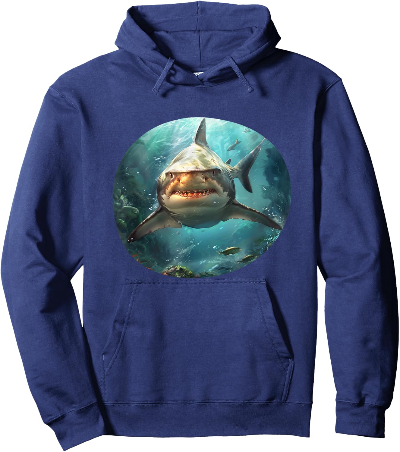 Bull Shark Underwater Sea Wildlife Lover Hoodie - Hoodie | Navy