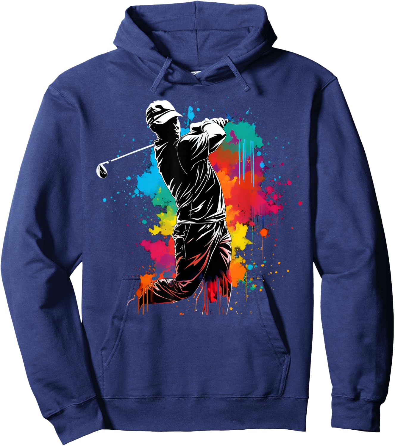 Colorful Golfer Boy on Golf Hoodie - Hoodie | Navy