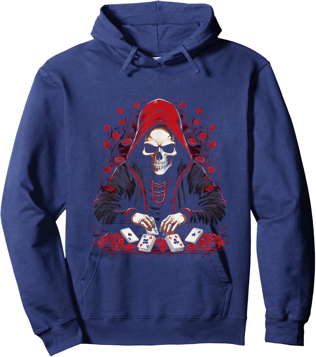 Funny Poker Card Player Casino Gambler Poker Hoodie - Hoodie | Navy