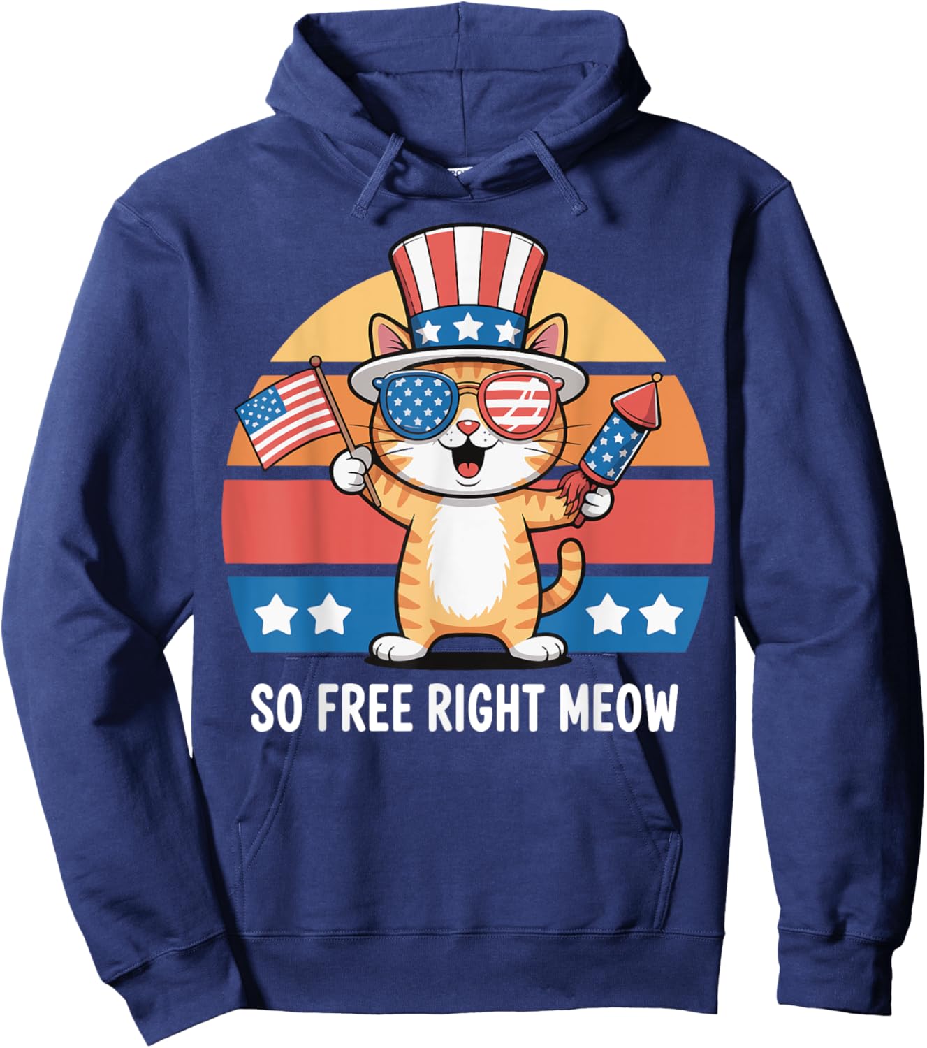 So Free Right Meow Hoodie - Hoodie | Navy