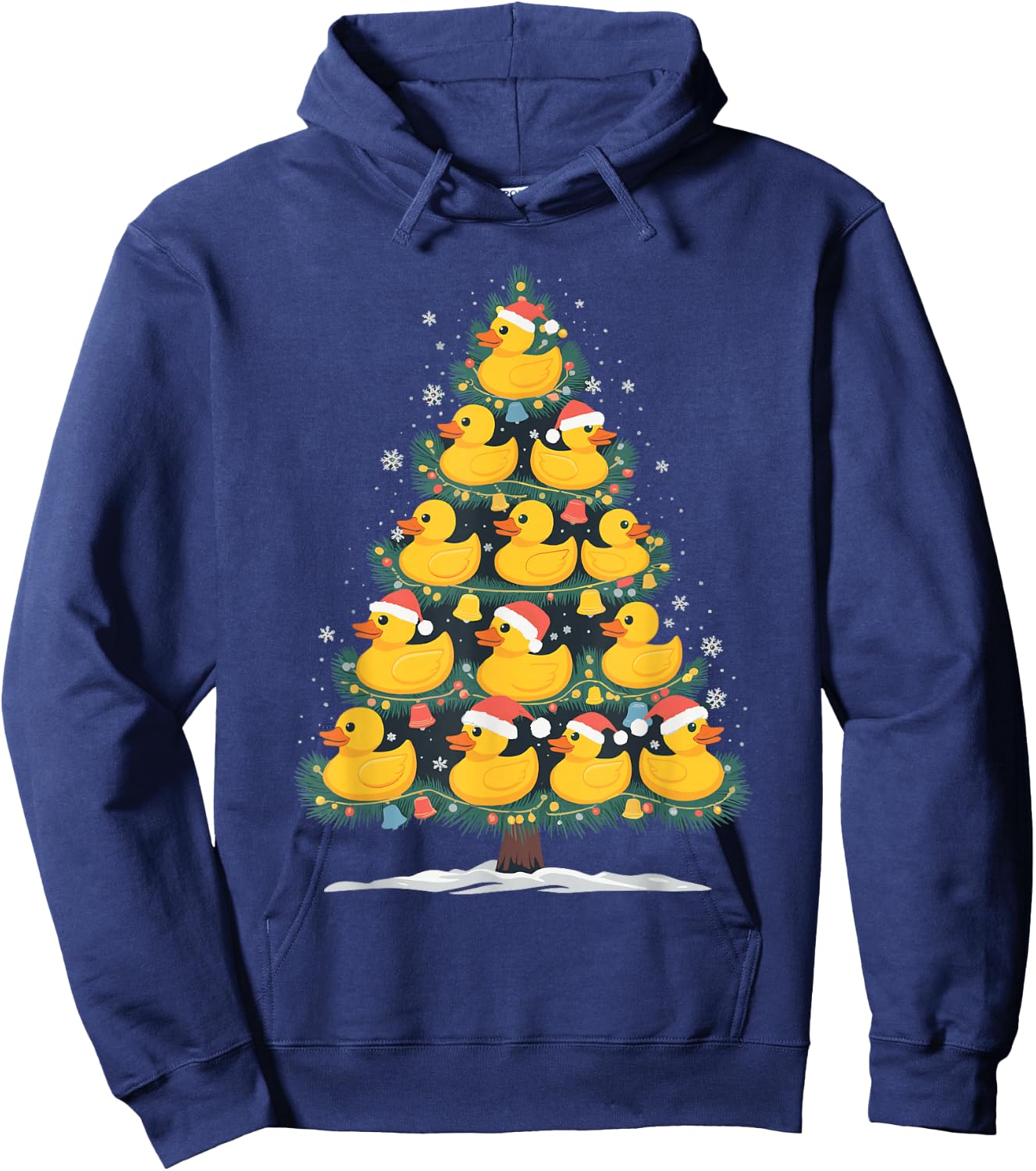 Rubber Duck Christmas Tree Hoodie - Hoodie | Navy