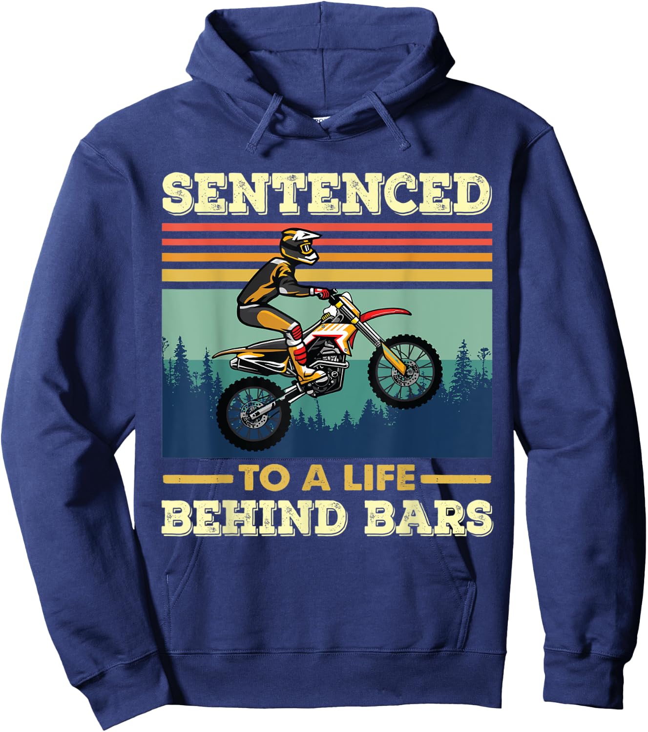 Sentenced to a life behind bars Motocross Life Hoodie - Hoodie | Navy