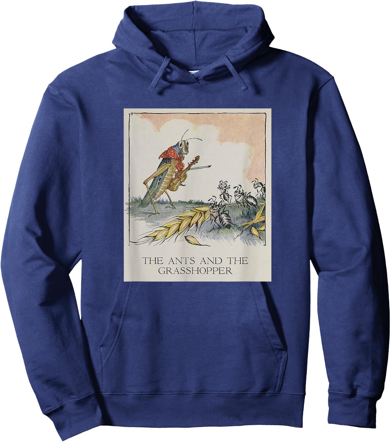 The Ants and The Grasshopper - Aesop's Fables Hoodie - Hoodie | Navy