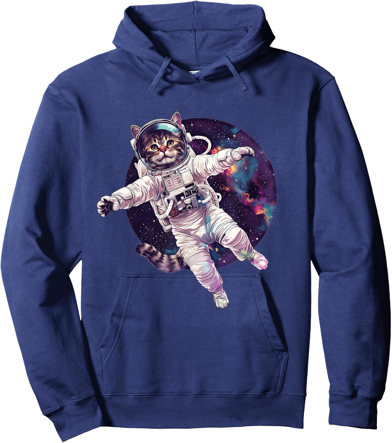 Funny Cat Astronaut in Space Hoodie - Hoodie | Navy