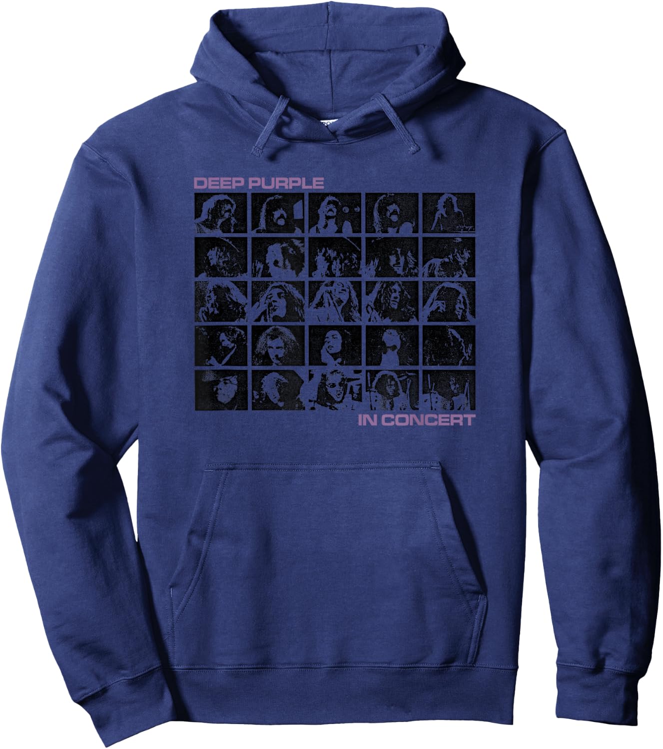 Deep Purple Collage Concert Hoodie - Hoodie | Navy