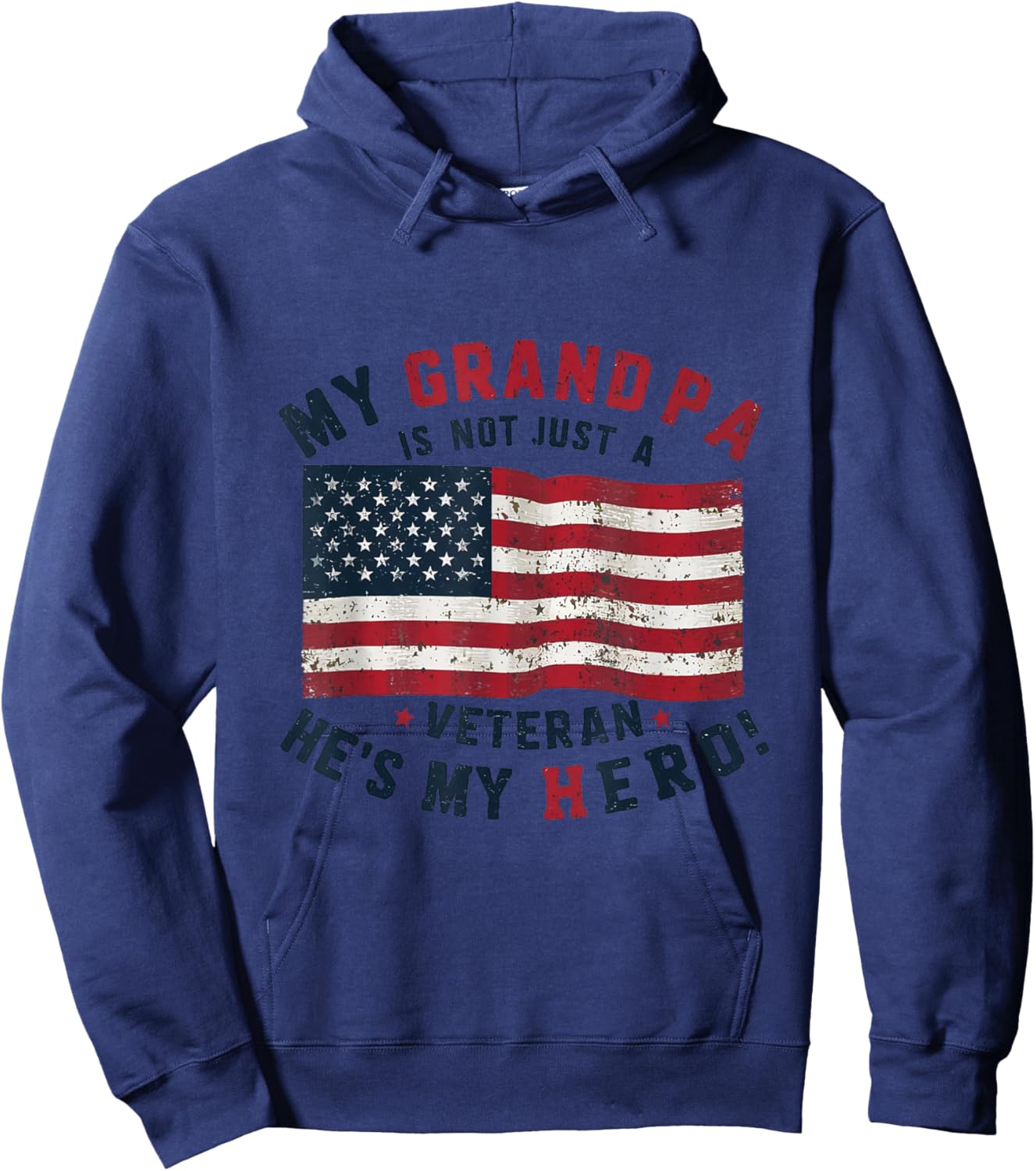 My grandpa Is Not Just A Veteran Hoodie - Hoodie | Navy