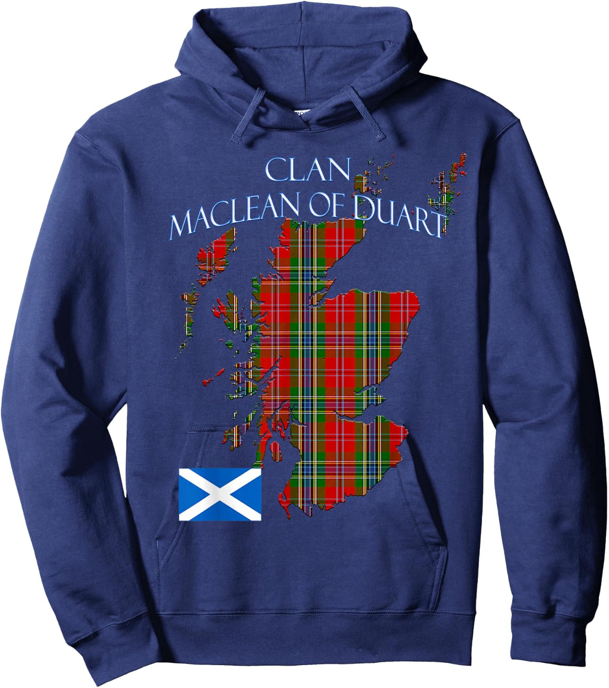 MacLean of Duart Scottish Clan Tartan Scotland Hoodie - Hoodie | Navy