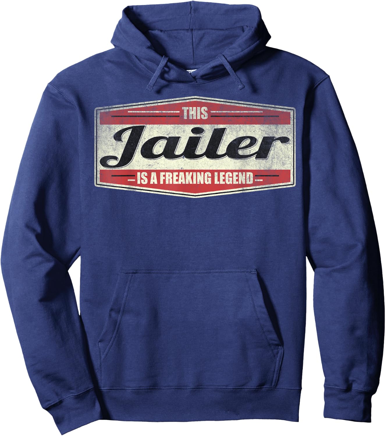 Funny Profession Quote Vintage Jailer Hoodie - Hoodie | Navy