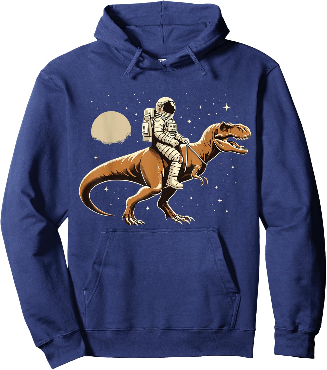 Astronaut Riding T-Rex Dinosaur Astro Space Hoodie - Hoodie | Navy