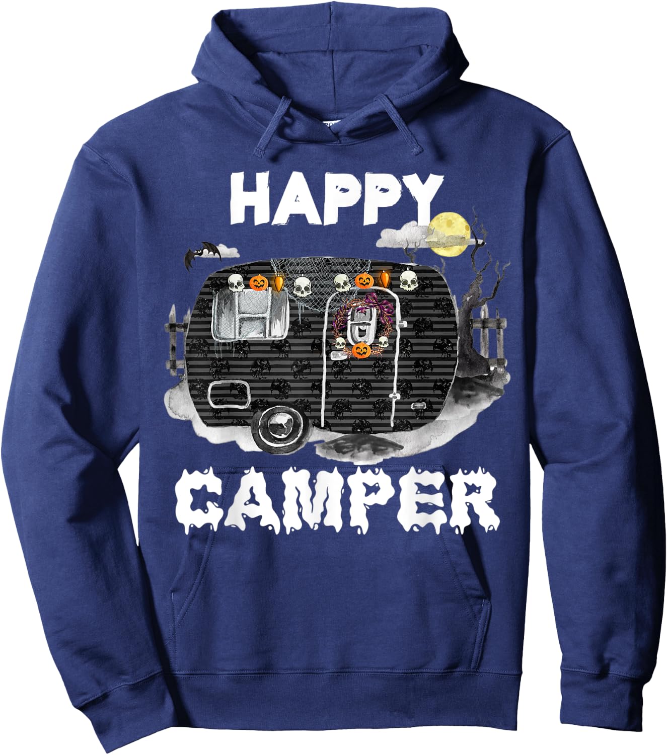 CAMPING Happy Camper Halloween Camp O Ween Hoodie - Hoodie | Navy