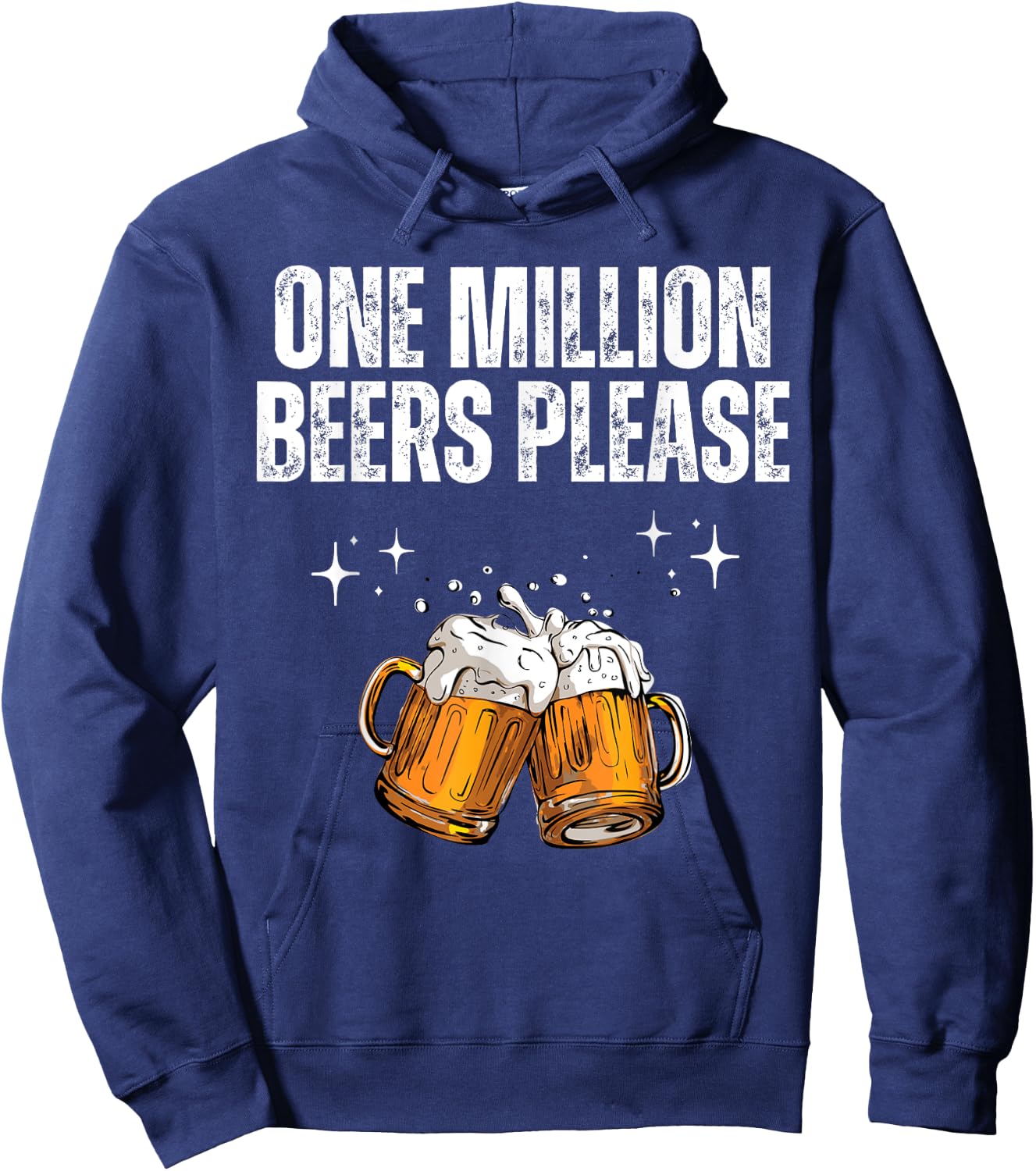 One Million Beers Please Vintage Hoodie - Hoodie | Navy